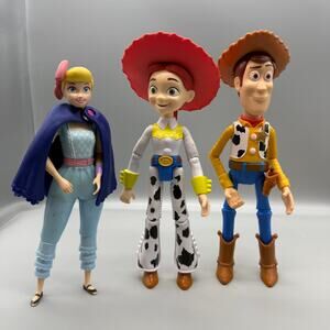 Disney Pixar Toy Story 4 working Bo Peep True Talkers no hook W/Woody and Jessie